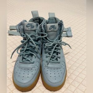 Nike SF AF1 High Top Sneakers - Blue and Brown